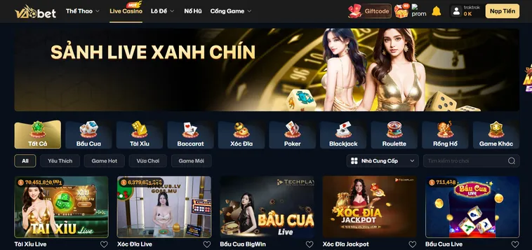 Trải Nghiệm Đỉnh Cao Xanh Chín Live tại VaoBet Với Cơ Hội Đánh Bại Nhà Cái Cực Nhanh