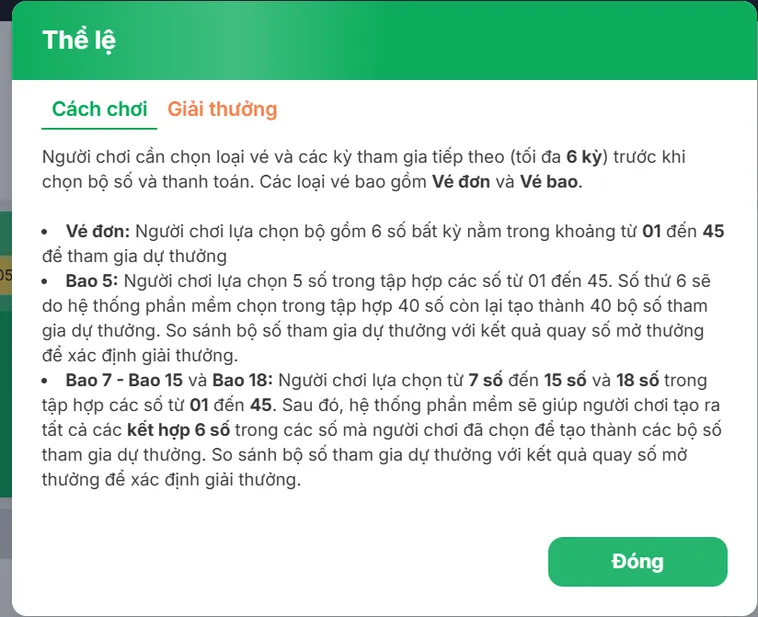Trải Nghiệm Sức Hút Khó Cưỡng Từ Mega 645 Tại VaoBet Với Giải Thưởng Lớn