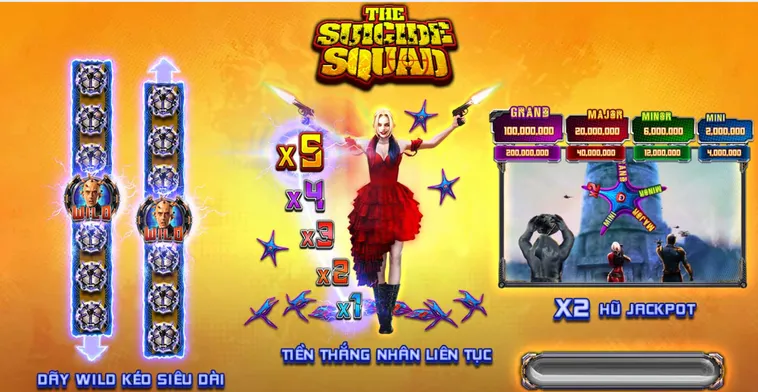 Slot Game Suicide Squad Tại VaoBet Biệt Đội Cảm Tử Săn Jackpot Khổng Lồ