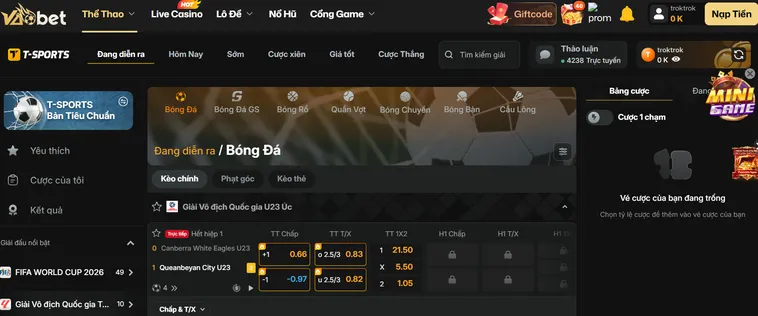 Thể Thao T Sports Tại VaoBet Sân Chơi Cá Cược Đỉnh Cao Cho Mọi Người