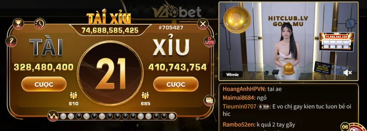 Trải Nghiệm Đỉnh Cao Tài Xỉu Live tại VaoBet Với Những Ván Cược Kịch Tính Nhất